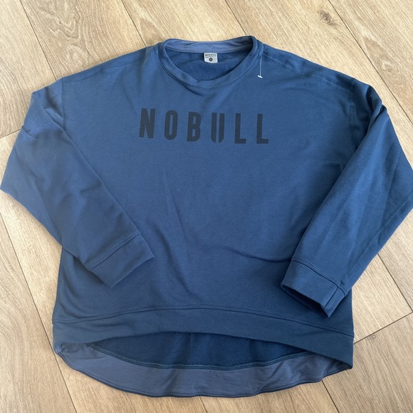 NOBULL Tops - No Bull Women's Long Sleeve Crew Neck Logo Sweatshirt Blue Size Small